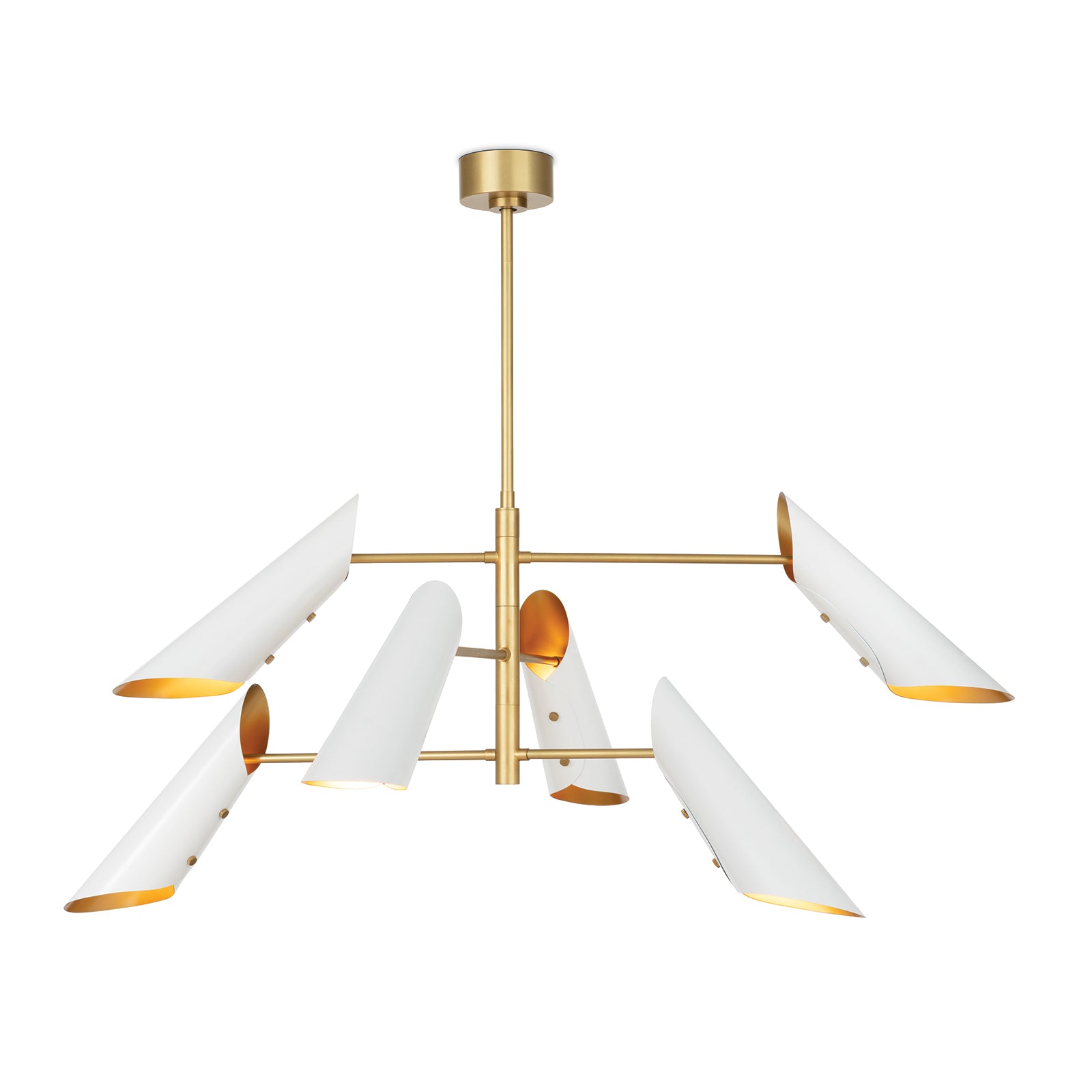 Vest Chandelier (White and Natural Brass) Chandelier Regina Andrew