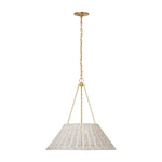 Corinne 24" Woven Hanging Shade Visual Comfort Soft Brass Natural Wicker