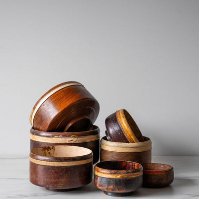 Vintage Wood Stacking Bowl No. 5 - Rug & Weave