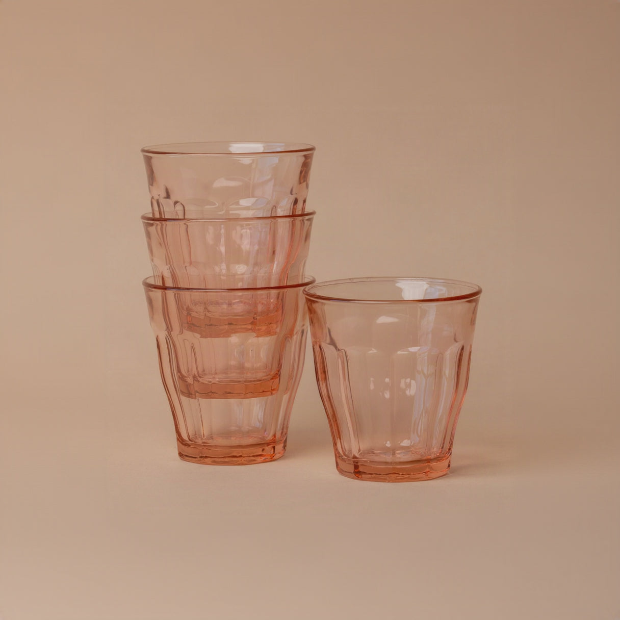 Short Rose Pink Picardie Glass Tumbler glass tumbler Inter Continental Mercantile