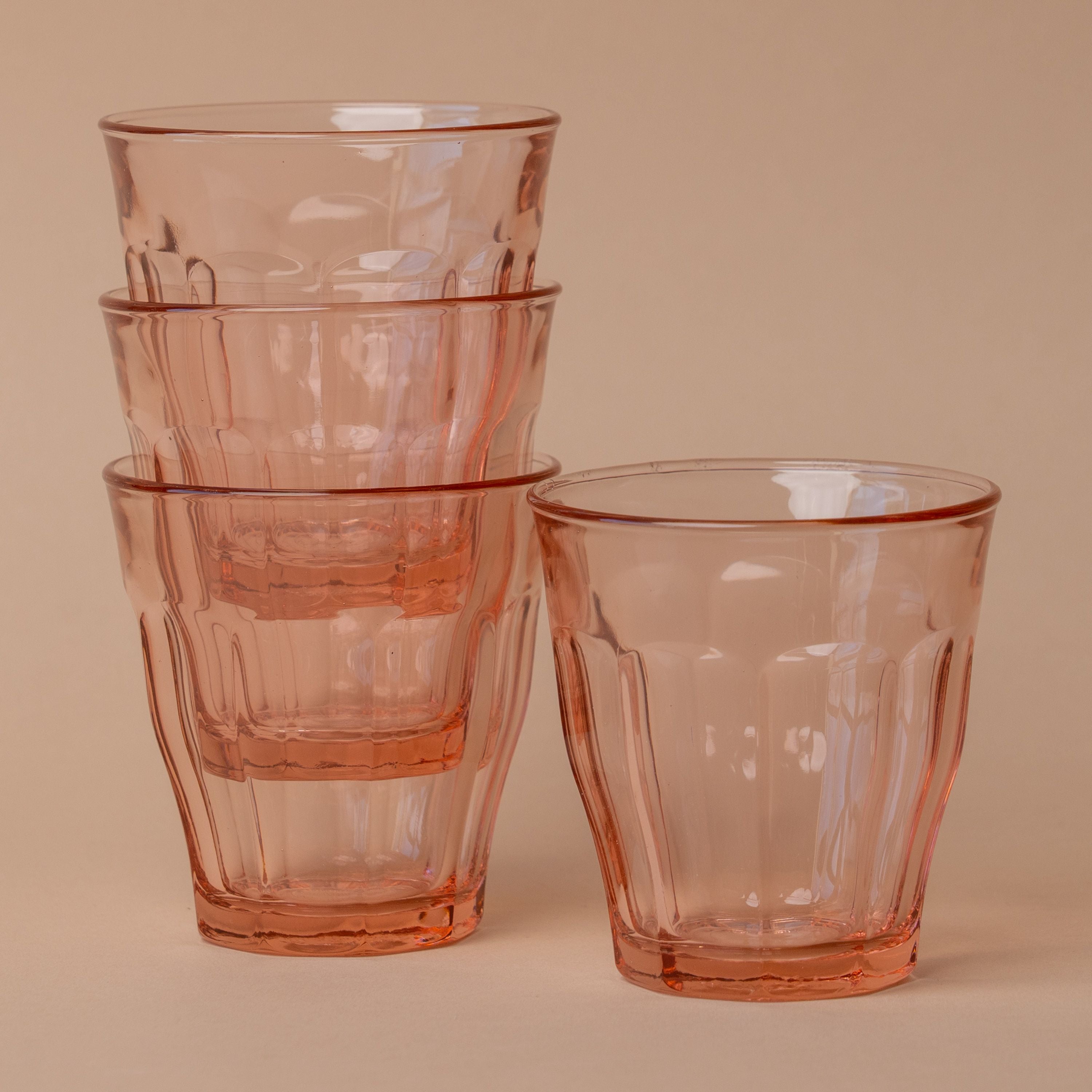 Short Rose Pink Picardie Glass Tumbler glass tumbler Inter Continental Mercantile