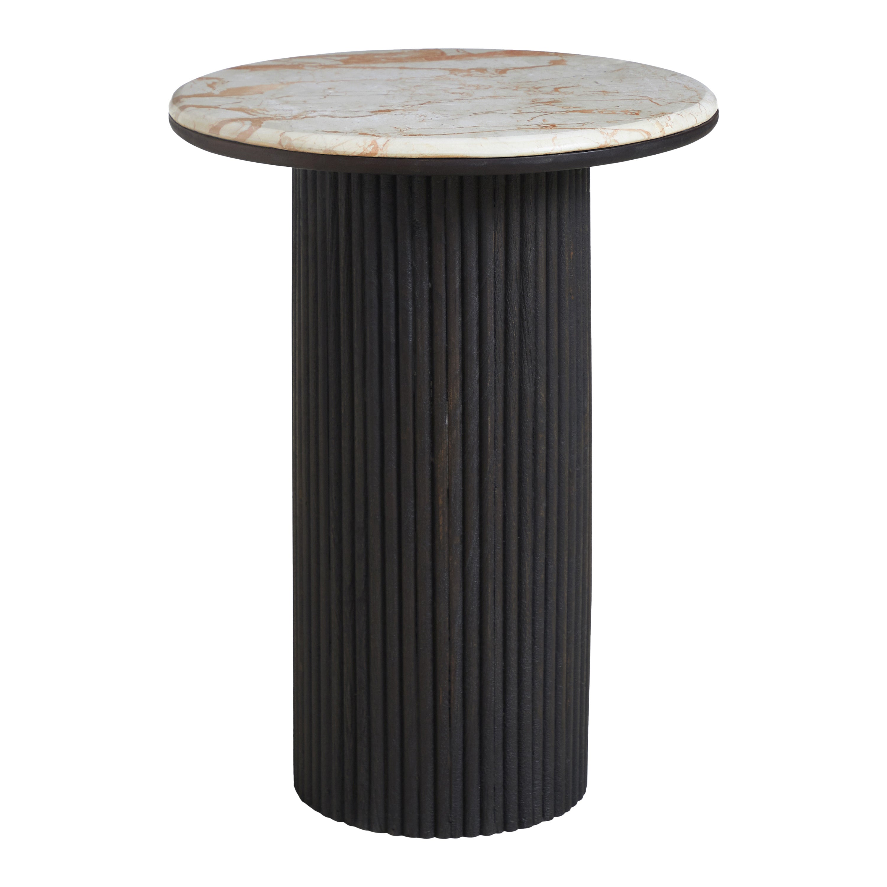 Alviano Breccia Marble Side Table FURNITURE - side table Renwil