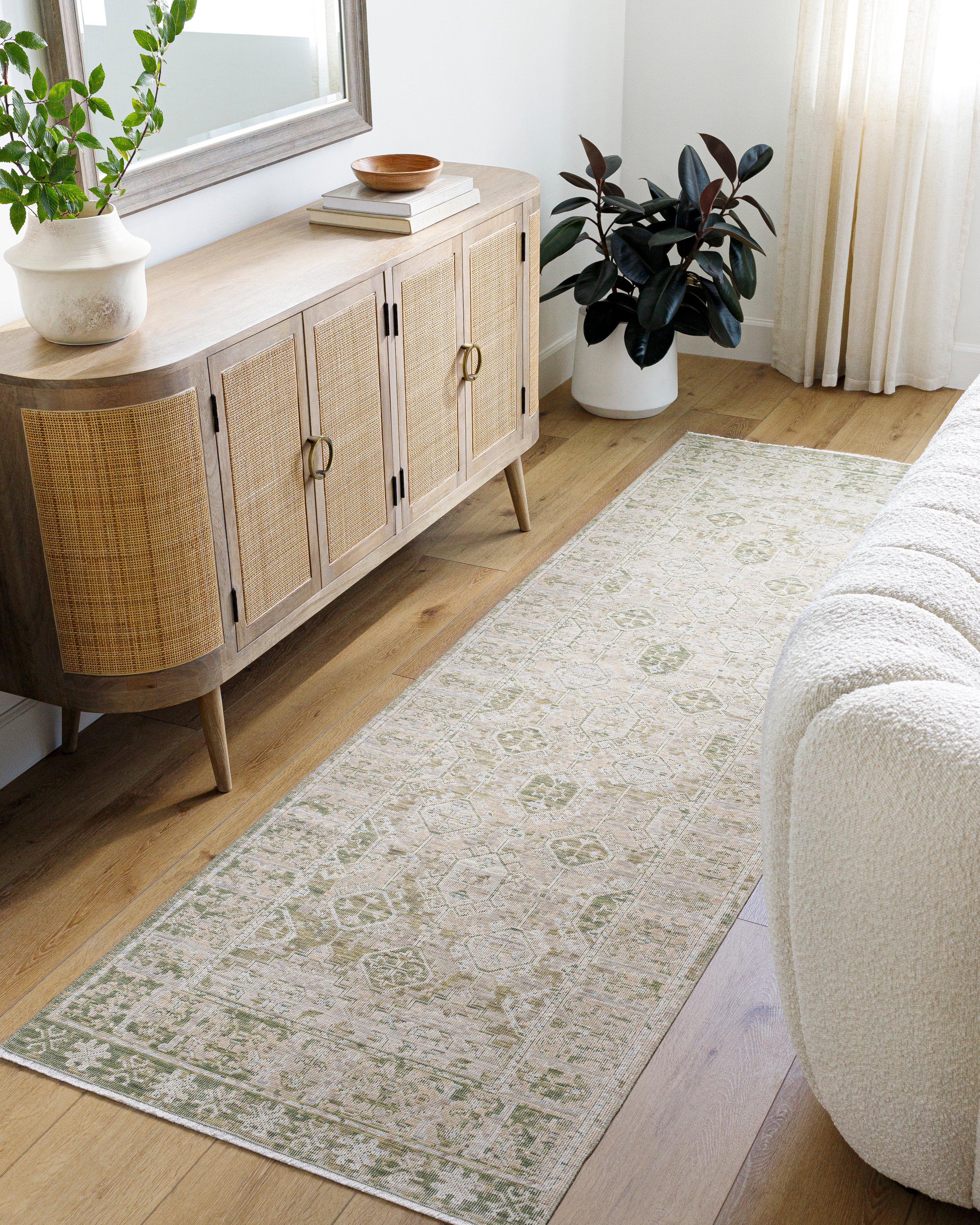 Once Upon a Time Natural / Moss Rug RUGS - wool Surya