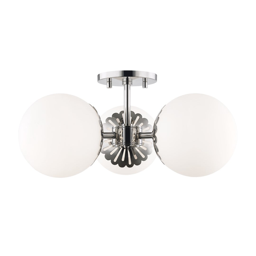 Paige Semi Flush LIGHTING - semi-flush Hudson Valley Lighting Polished Nickel