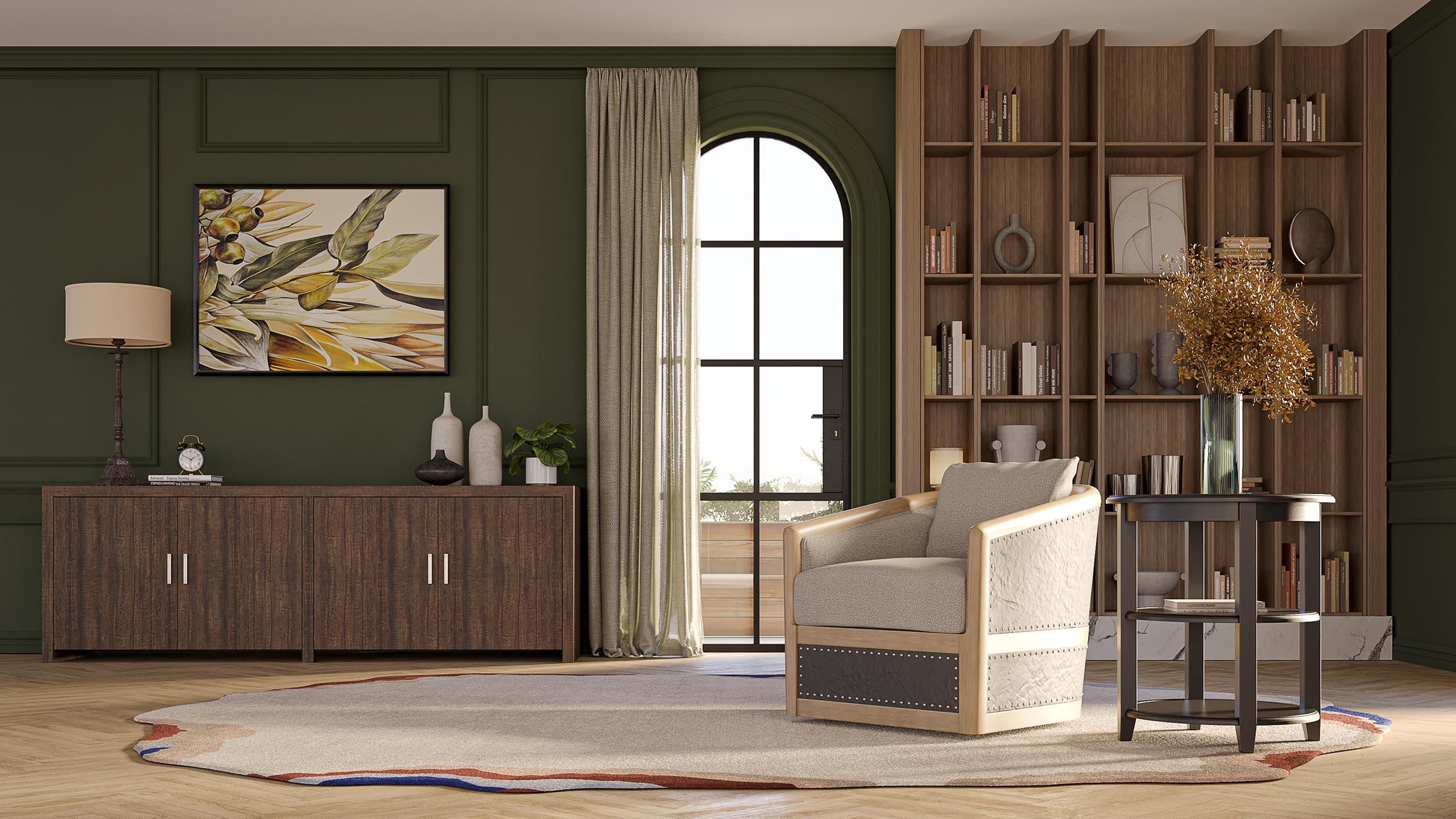 Luna Round 3 Tier Side Table FURNITURE - side table Bramble