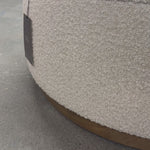 FLOOR MODEL - Sinclair Large Round Ottoman - Knoll Natural FURNITURE - floor model Four Hands