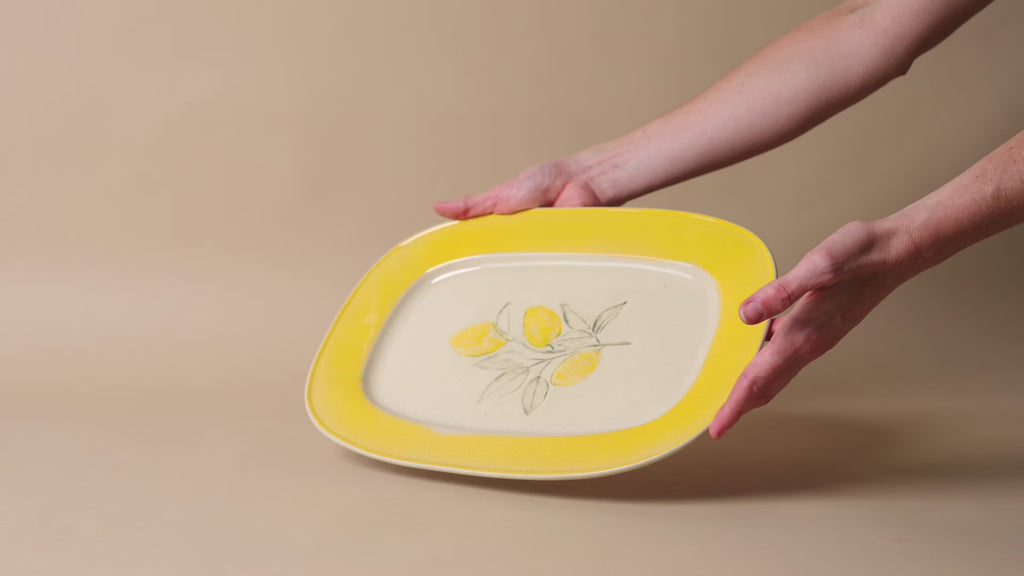 Stoneware Lemons Plate - Rug & Weave