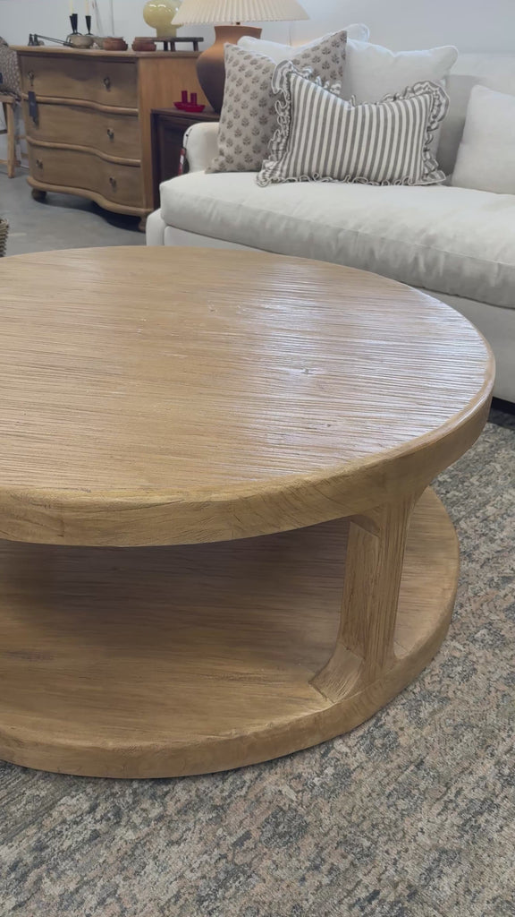 FLOOR MODEL - Clara Reclaimed Wood 43" Round Coffee Table FURNITURE - floor model Hauer Market
