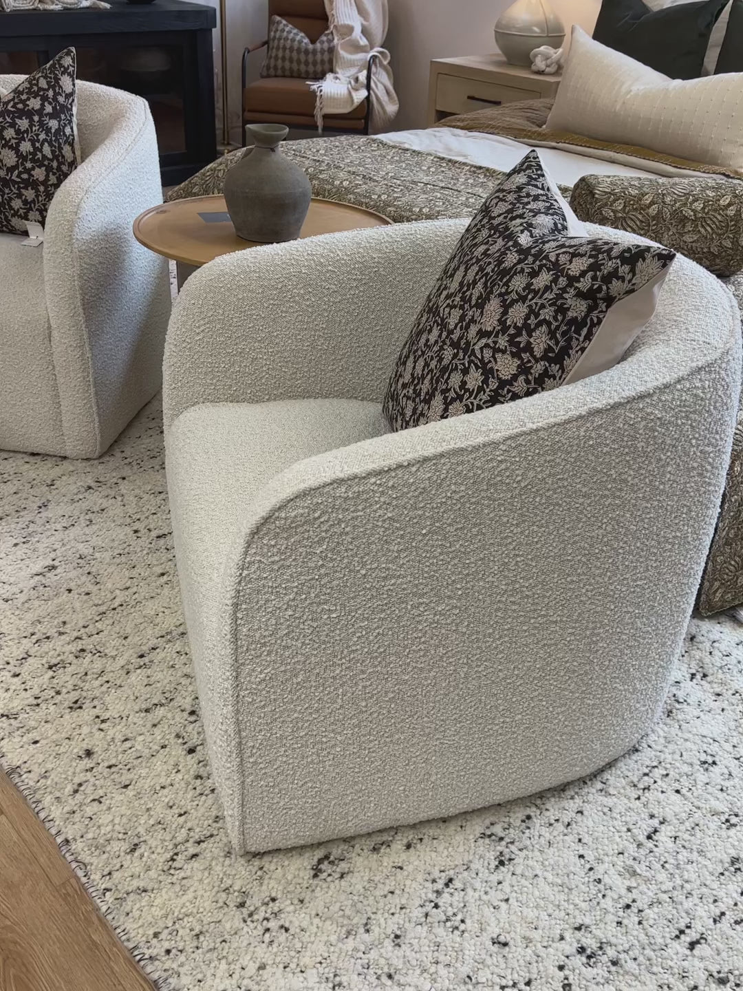 FLOOR MODEL - Ayva Cream Chair FURNITURE - floor model Style In Form