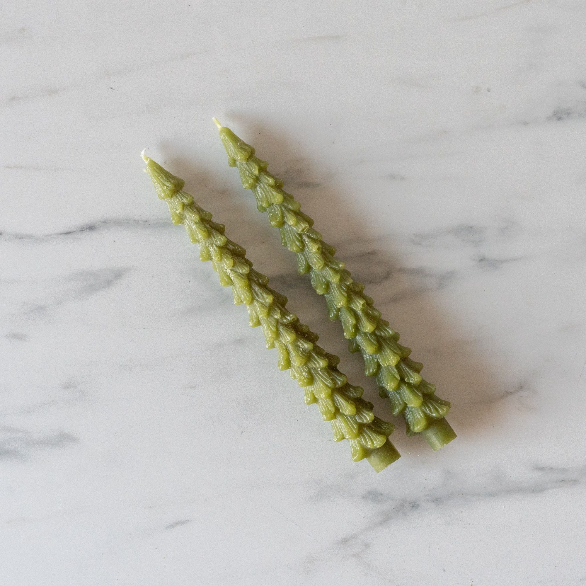 Tree Shaped Taper Candles - Cedar Green - Rug & Weave