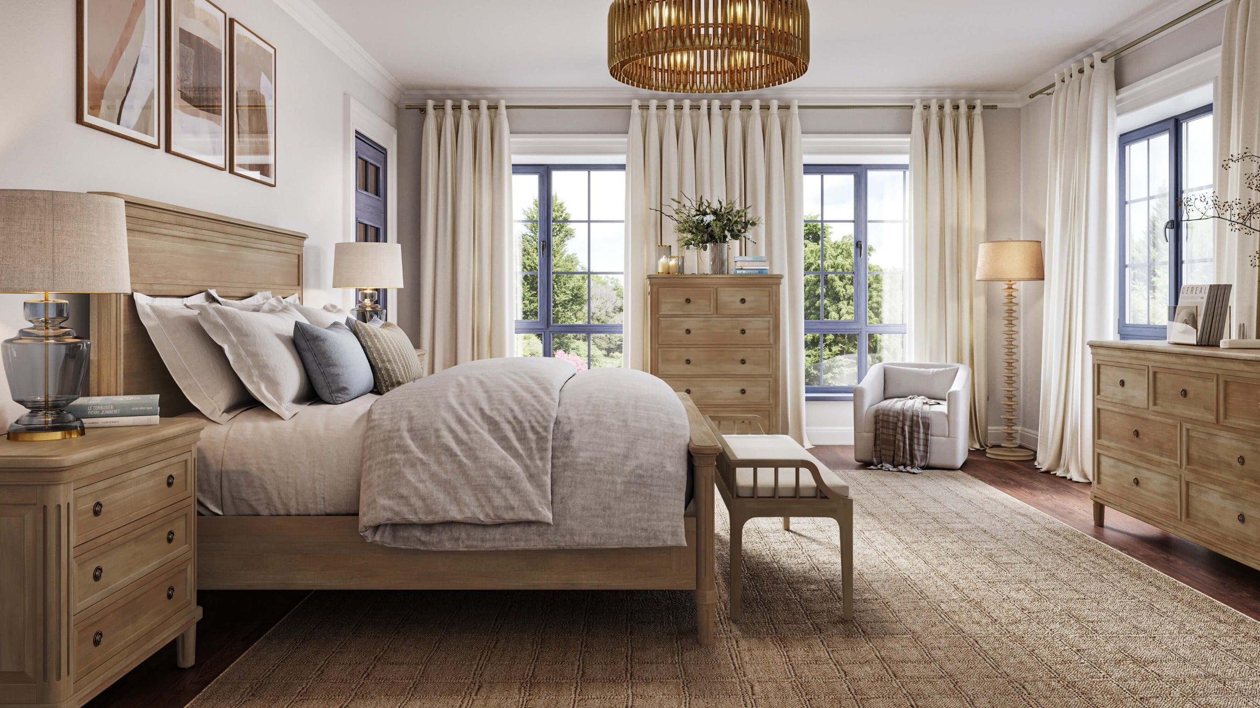 Hayward Bed King FURNITURE - bed Bramble