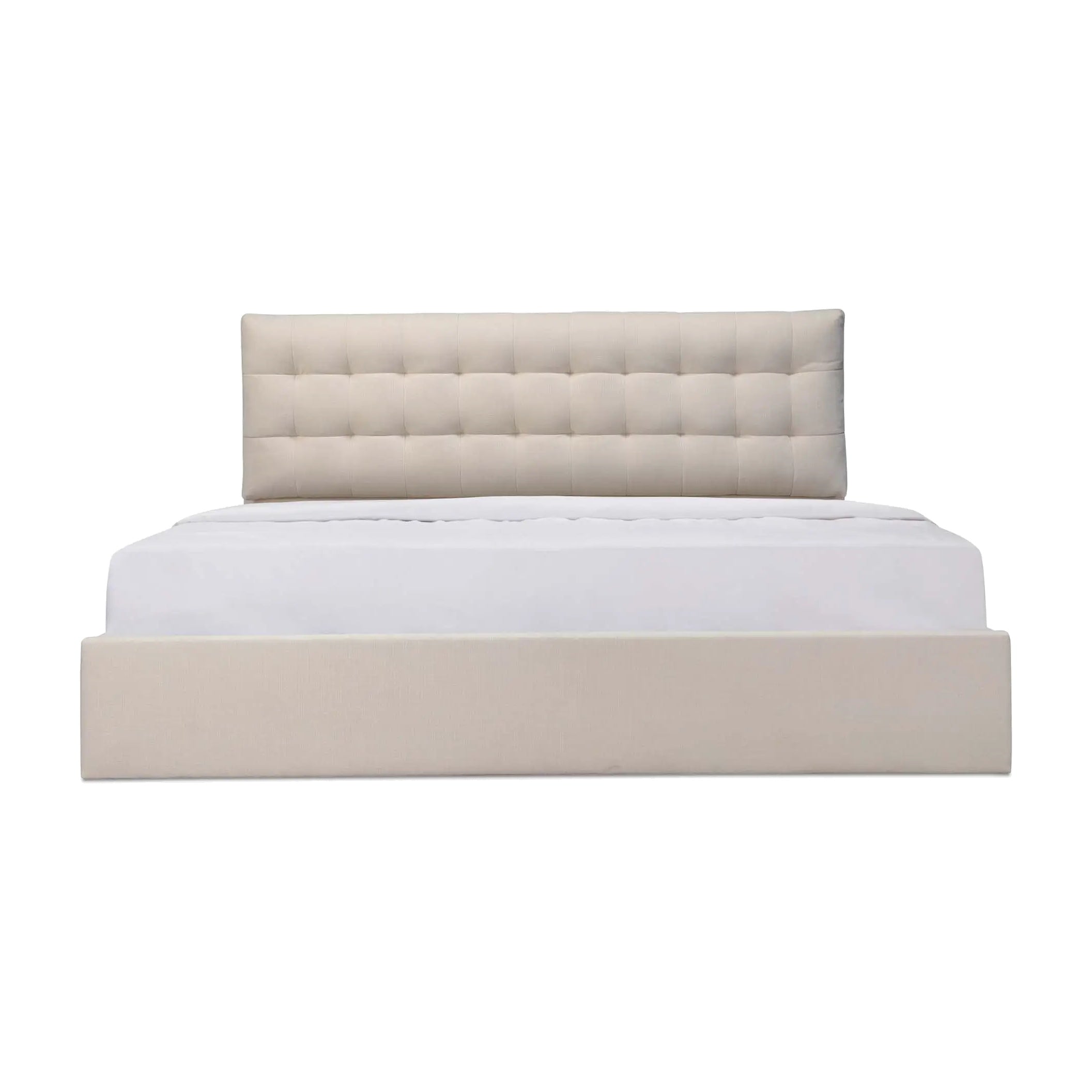 Selena Storage Bed Furniture - Beds Moe's Furniture Cream Queen
