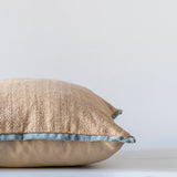 Amber Lewis x Loloi Aveline Natural/Blue Pillow Cover
