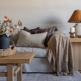 Amber Lewis x Loloi Aveline Ivory/Wine Pillow