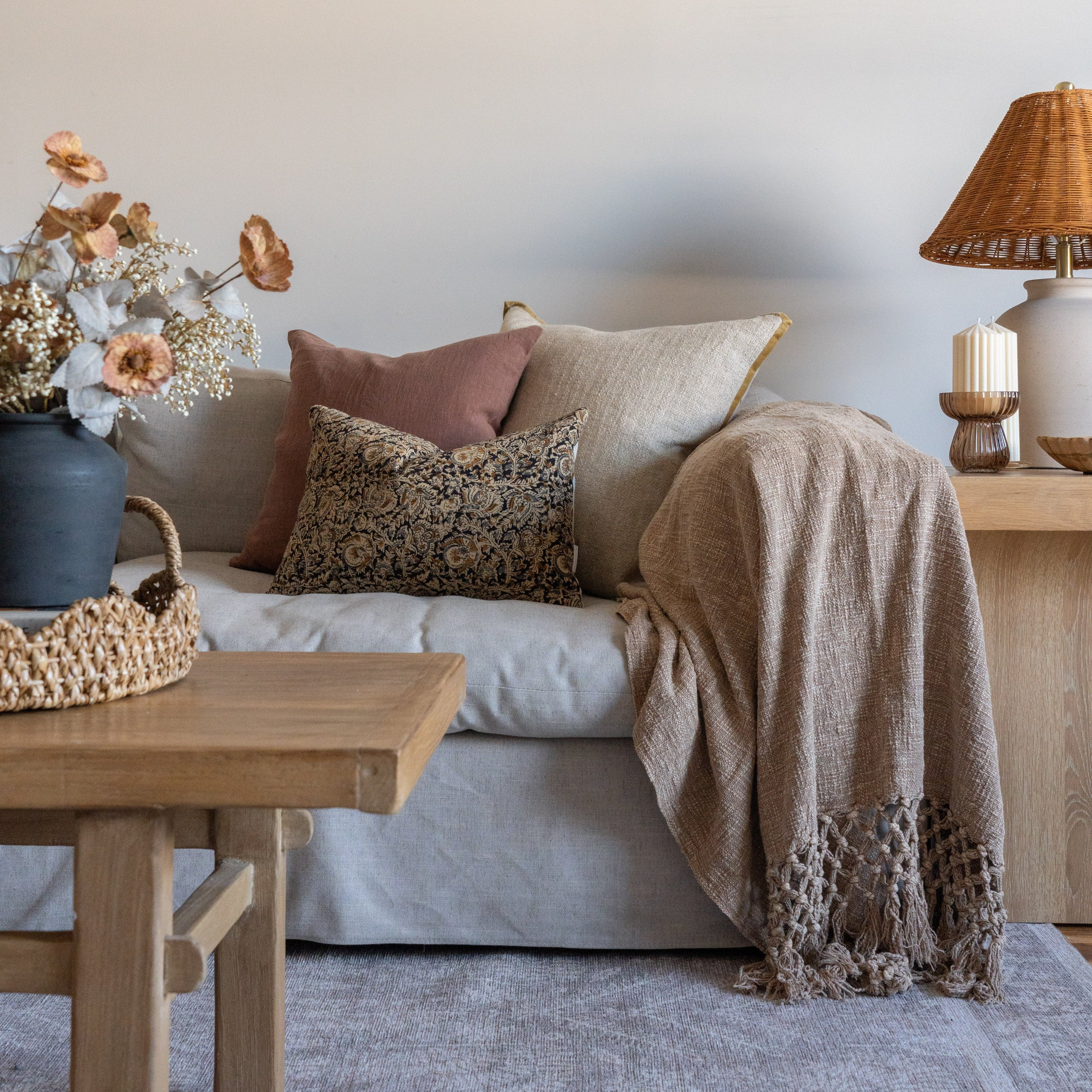 IN-STORE Amber Lewis x Loloi Aveline Ivory/Gold Pillow Cover 1 - PILLOWS - essentials - neutral Loloi