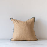 Amber Lewis x Loloi Aveline Natural/Blue Pillow Cover