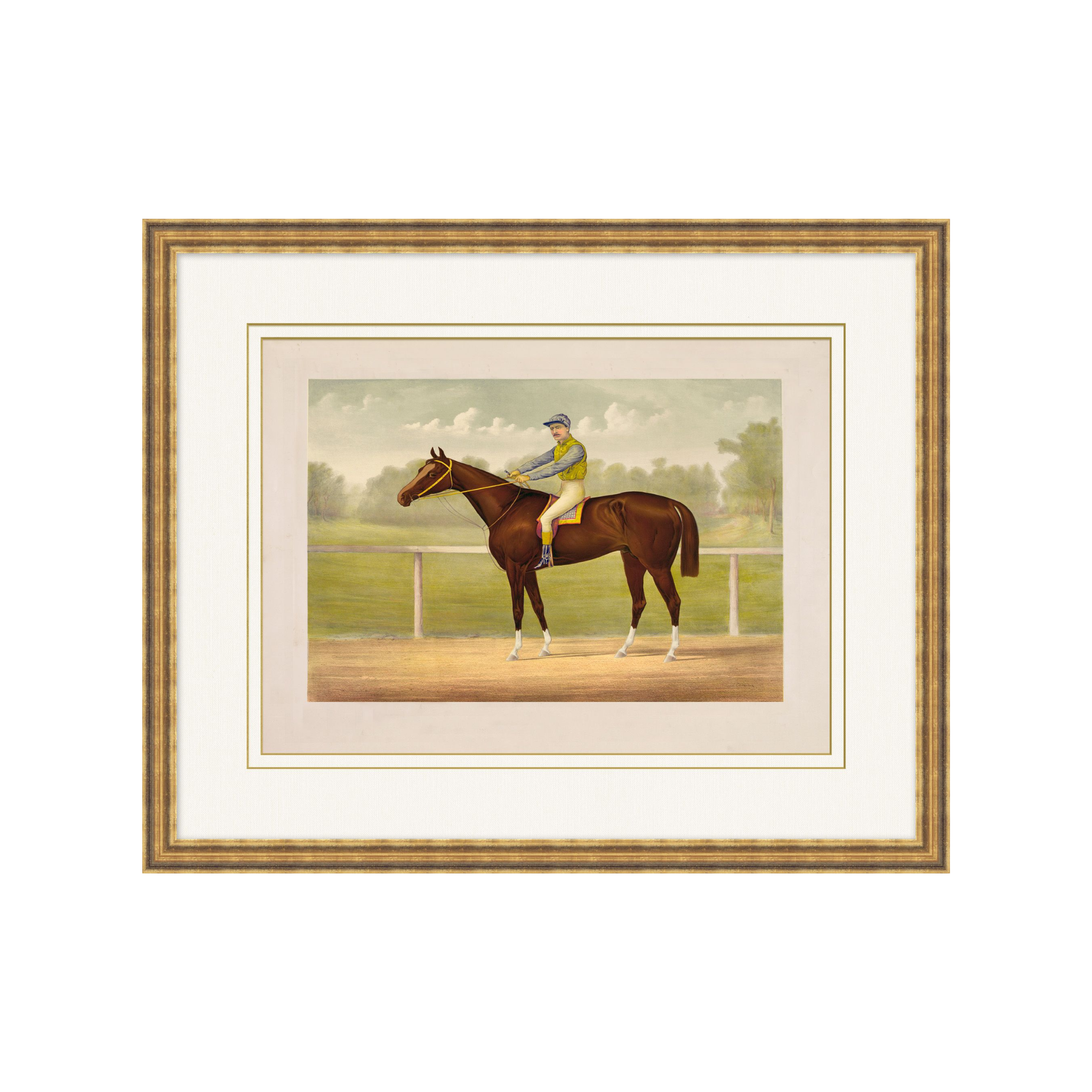 "Horse Derby" Framed Art Print