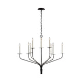 Belfair Large Two-Tier Chandelier LIGHTING - chandelier Visual Comfort Aged Iron