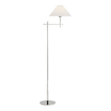 Hackney Cordless Bridge Arm Floor Lamp LIGHTING - floor lamp Visual Comfort Polished Nickel