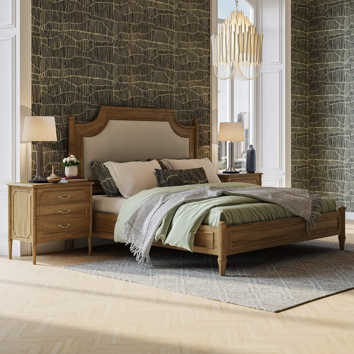 Chester Upholstered Bed FURNITURE - bed Bramble
