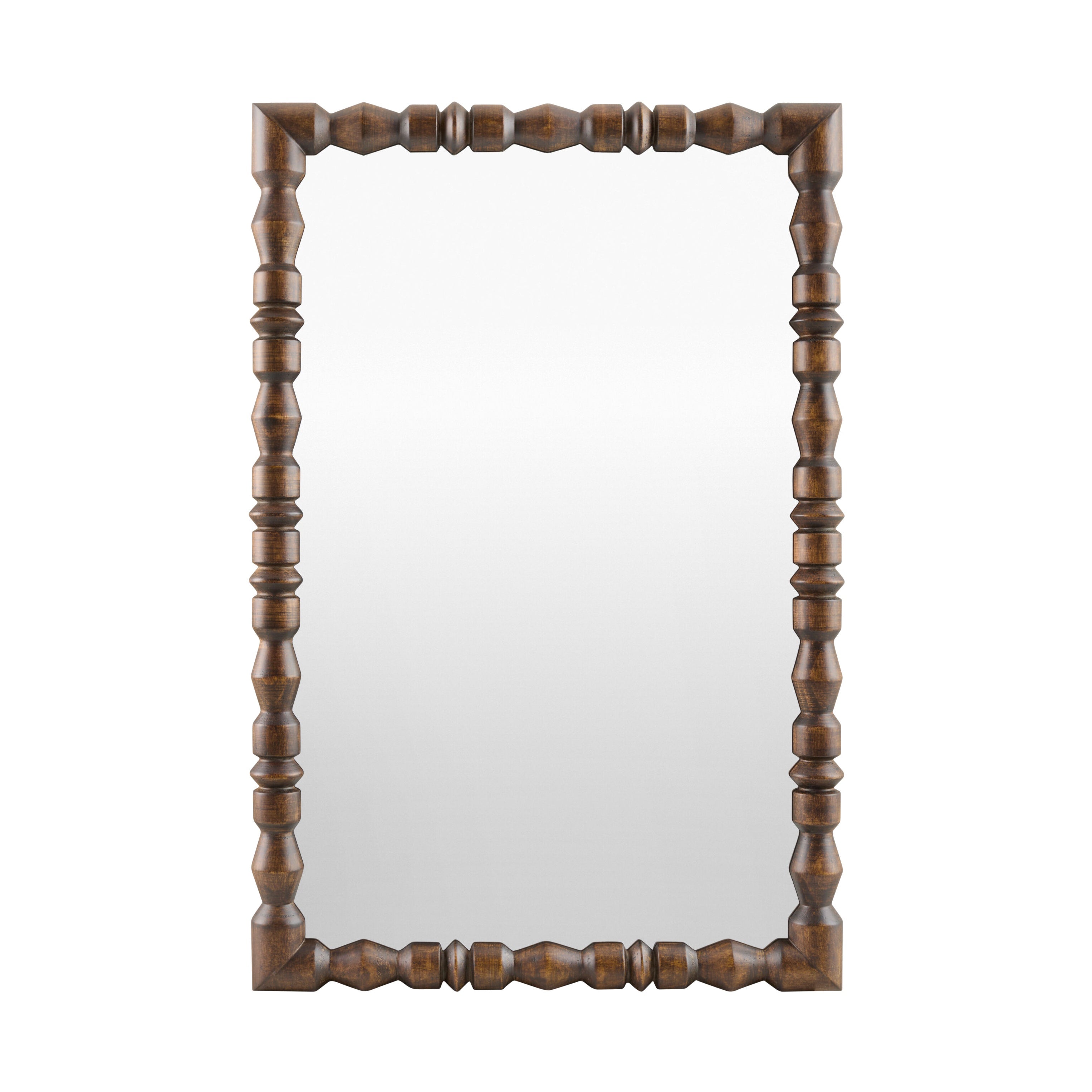 Elisaveta Accent Mirror MIRROR - Accent Mirror Surya Dark Brown 24" x 36"