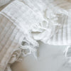 White Kantha Stitch Throw Blanket - Rug & Weave