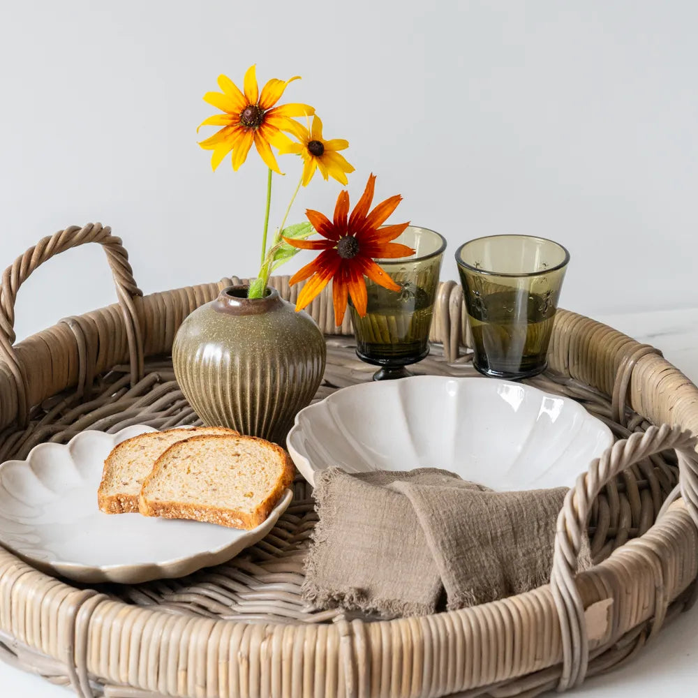 PREORDER - Roll Top Rattan Tray tray Bacon Basketware (Faire)