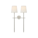 Bryant Large Double Tail Sconce LIGHTING - sconce Visual Comfort - Signature Polished Nickel