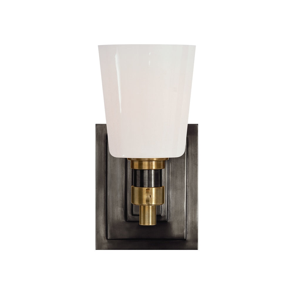 Bryant Single Bath Sconce LIGHTING - sconce Visual Comfort - Signature Bronze and Hand-Rubbed Antique Brass