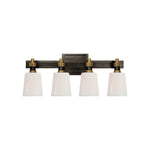 Bryant Four-Light Bath Sconce LIGHTING - sconce Visual Comfort - Signature Hand-Rubbed Antique Brass