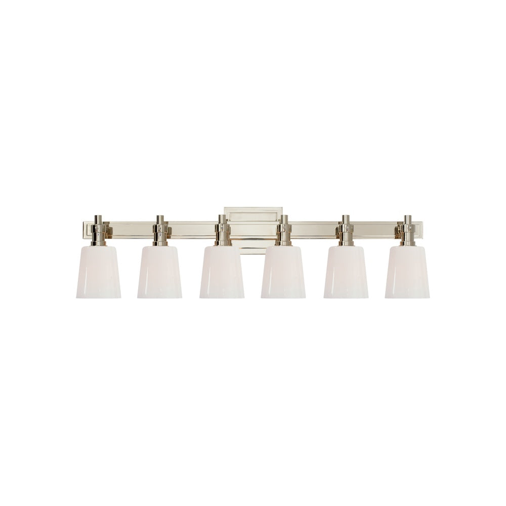 Bryant Six-Light Linear Bath Sconce LIGHTING - sconce Visual Comfort - Signature Polished Nickel