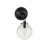Katie Small Globe Sconce LIGHTING - sconce Visual Comfort Bronze Clear Glass