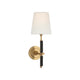 Hand-Rubbed Antique Brass and Chocolate Leather