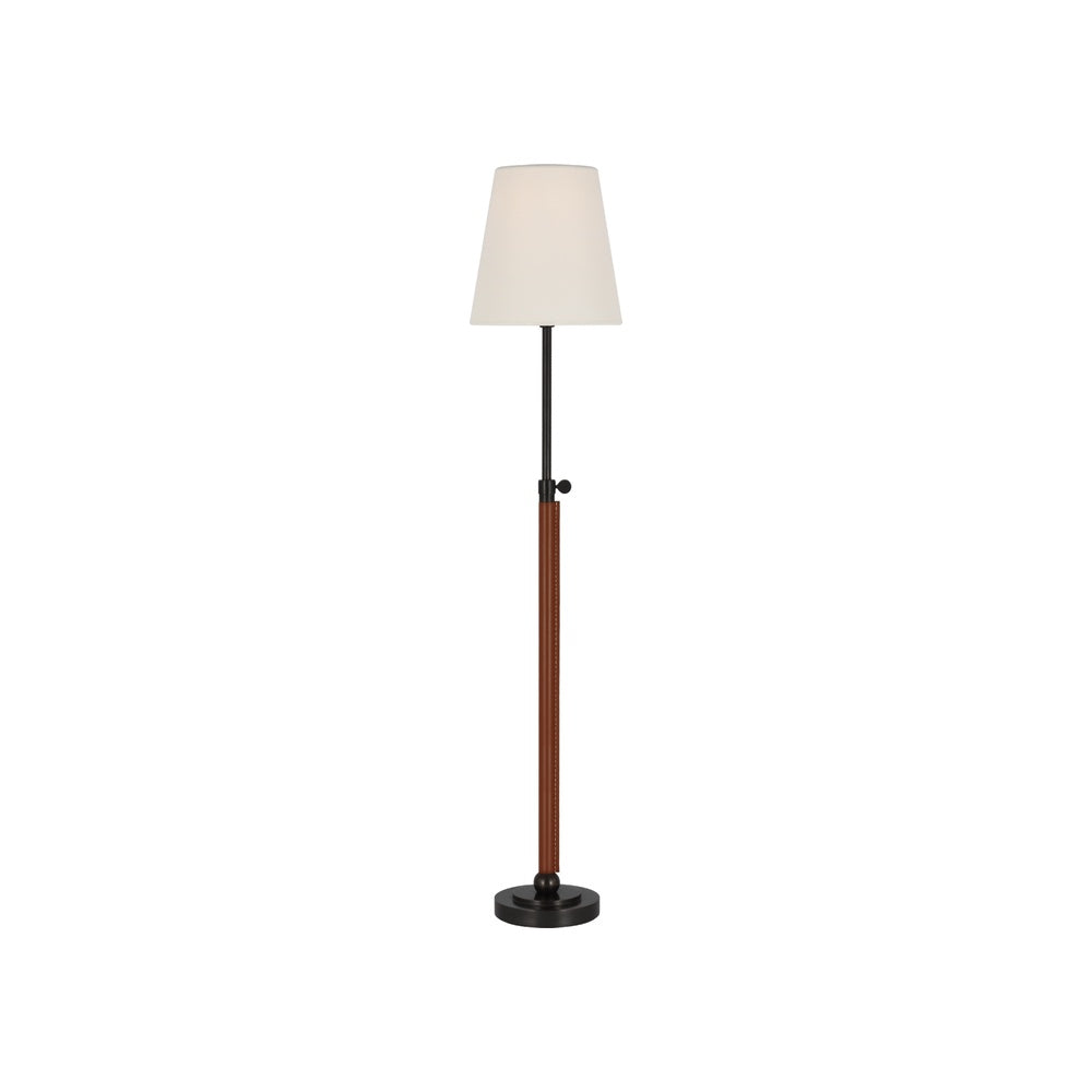Bryant Wrapped Table Lamp LIGHTING - table lamp Visual Comfort - Signature Bronze and Saddle Leather