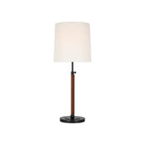 Bryant Large Wrapped Table Lamp LIGHTING - table lamp Visual Comfort - Signature Bronze and Saddle Leather