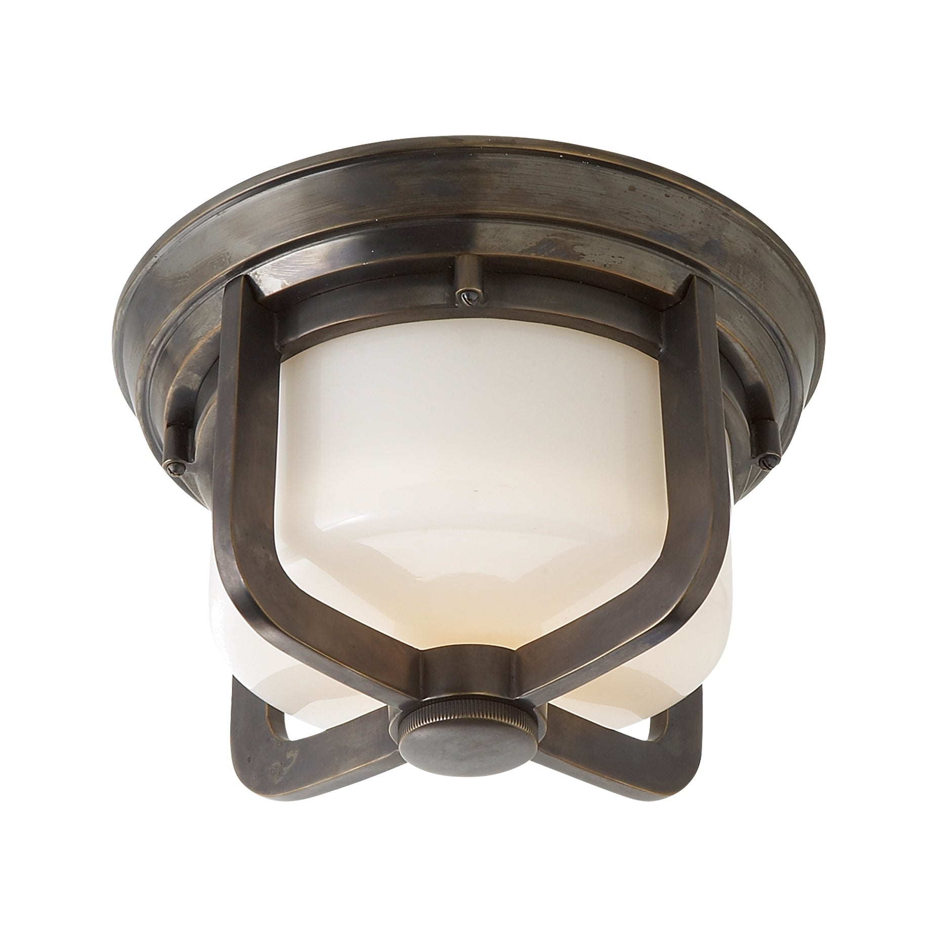 Milton Short Flush Mount LIGHTING - flush mount Visual Comfort - Signature Bronze