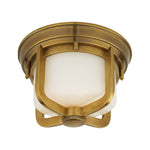 Milton Short Flush Mount LIGHTING - flush mount Visual Comfort - Signature Hand-Rubbed Antique Brass