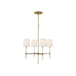 Bryant Small Chandelier LIGHTING - chandelier Visual Comfort - Signature Hand-Rubbed Antique Brass