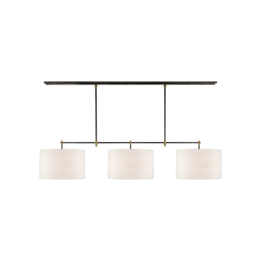 Bryant Large Billiard LIGHITNG - pendant Visual Comfort - Signature Bronze and Hand-Rubbed Antique Brass