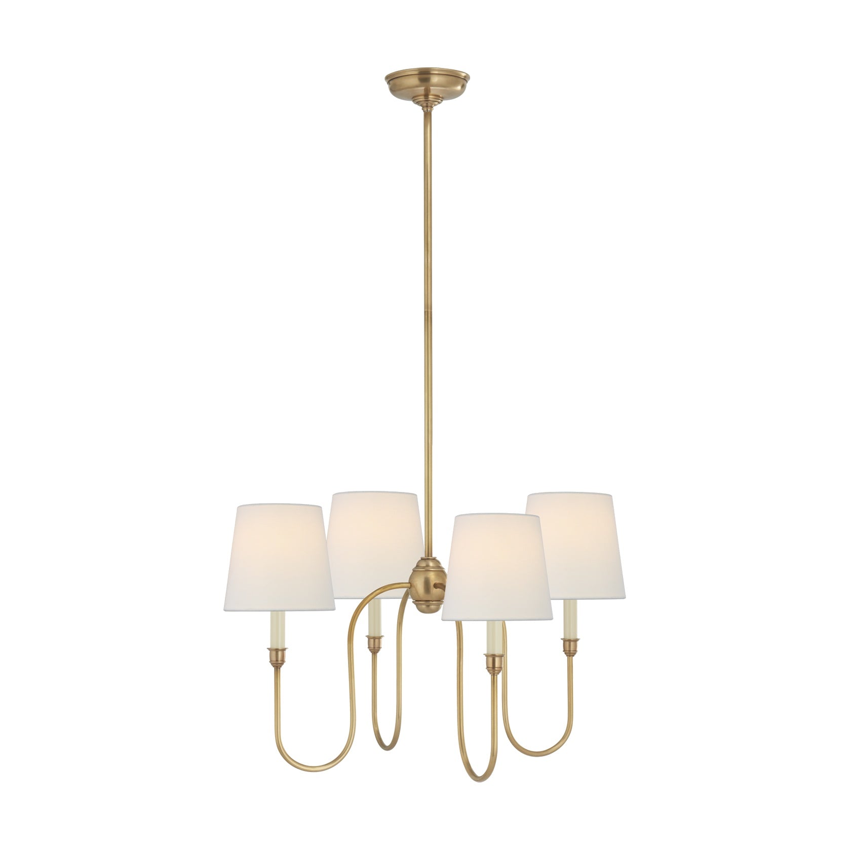 Vendome Small Chandelier LIGHTING - chandelier Visual Comfort - Signature Hand-Rubbed Antique Brass