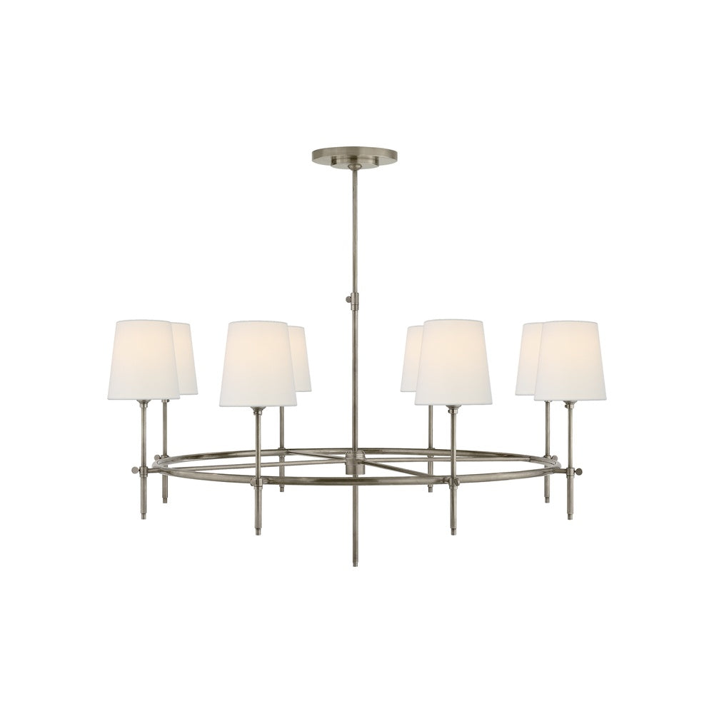 Bryant Large Ring Chandelier LIGHTING - chandelier Visual Comfort - Signature Antique Nickel