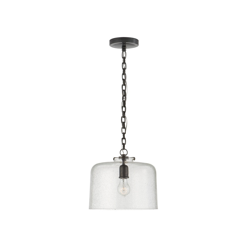 Katie Dome Pendant LIGHTING - pendant Visual Comfort - Signature Bronze Seeded Glass