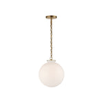 Katie Globe Pendant LIGHTING - pendant Visual Comfort - Signature Hand-Rubbed Antique Brass White Glass