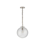 Katie Globe Pendant LIGHTING - pendant Visual Comfort - Signature Polished Nickel Seeded Glass