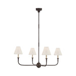 Piaf Large Chandelier LIGHTING - chandelier Visual Comfort - Signature Aged Iron and Ebonized Oak