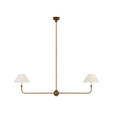 STORE FIXTURE - Piaf Large Two Light Linear Pendant - Antique Gild LIGHTING - store fixture Visual Comfort