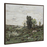 Natura Verde Framed Canvas