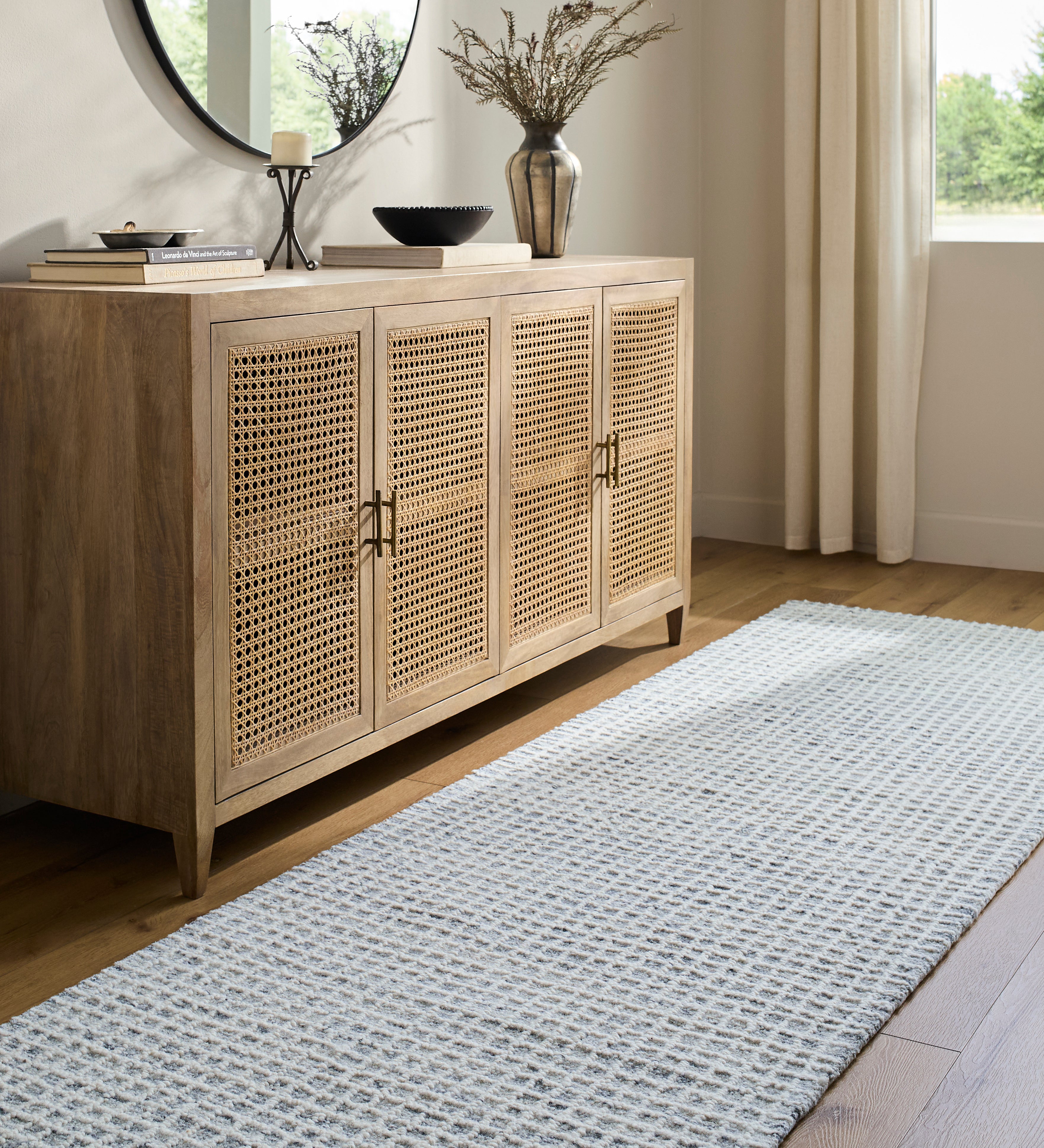 Andy Sky Gridwork Rug RUGS - wool Surya