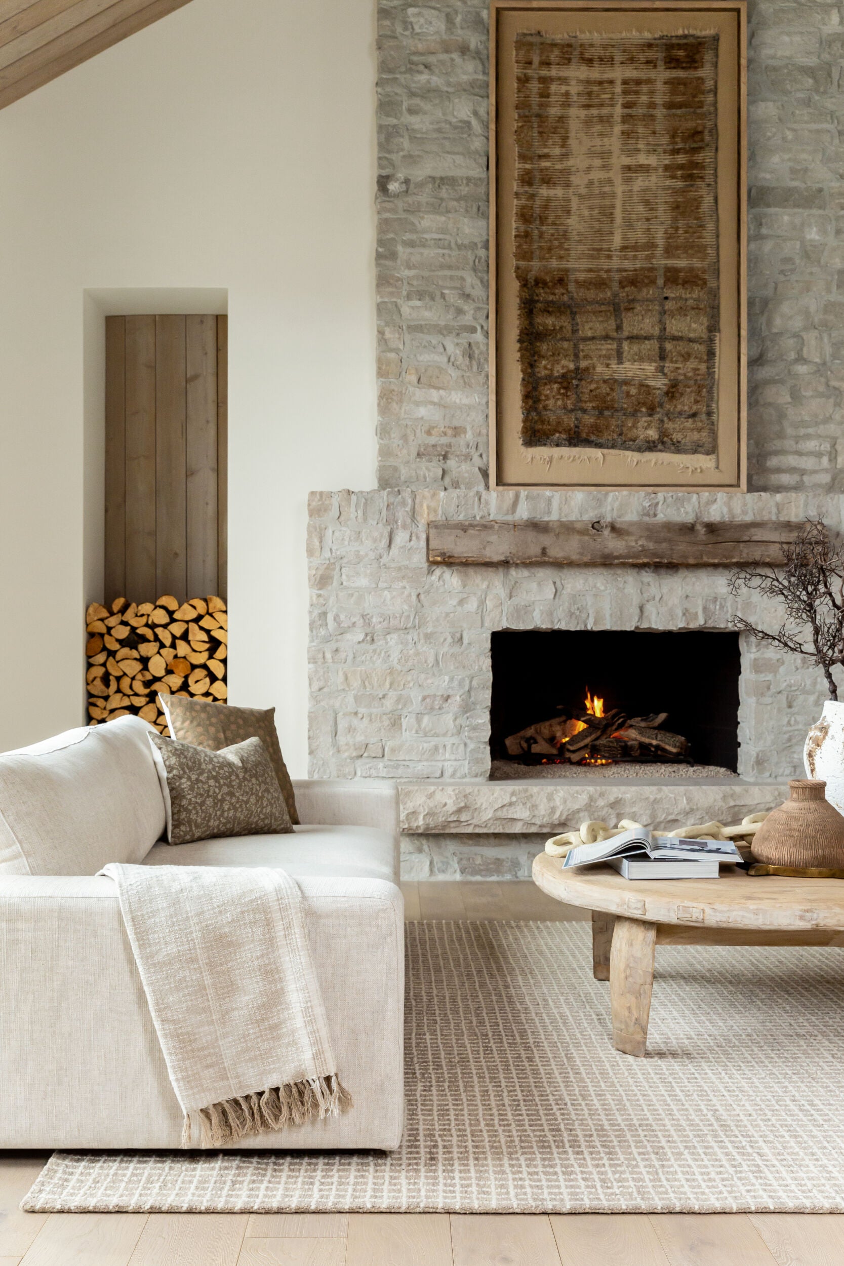Andy Natural Gridwork Rug RUGS - wool Surya