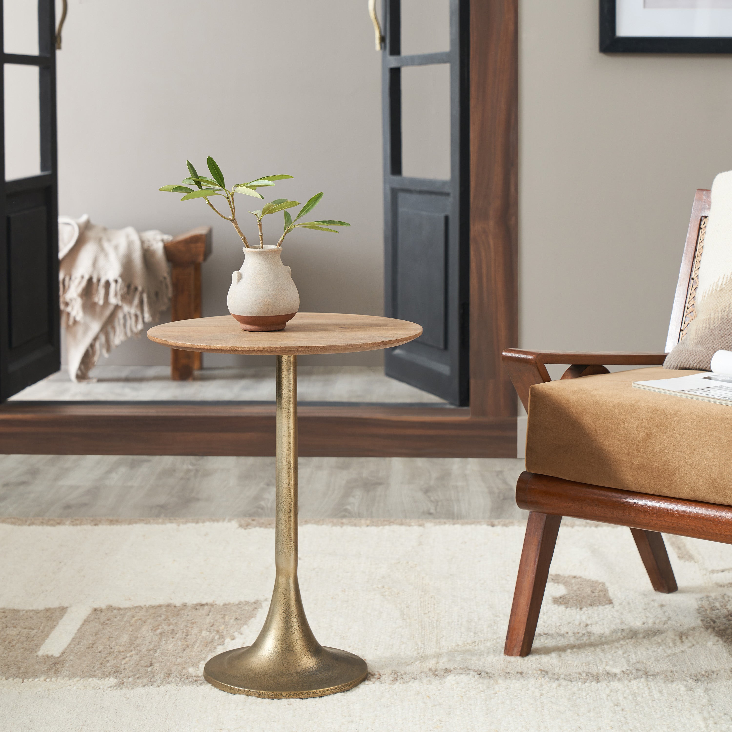 Sabine Side Table FURNITURE - side tables Renwil